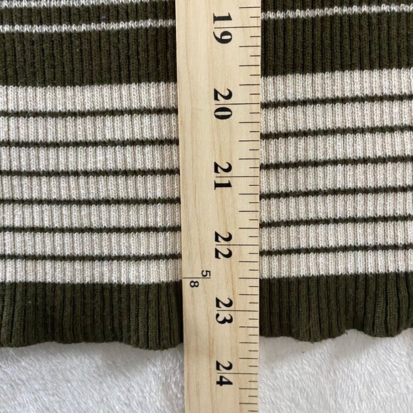 Romeo and Juliet Couture Olive Tan lace Up Long Sleeve Top Rayon - Size Medium - Picture 8 of 9